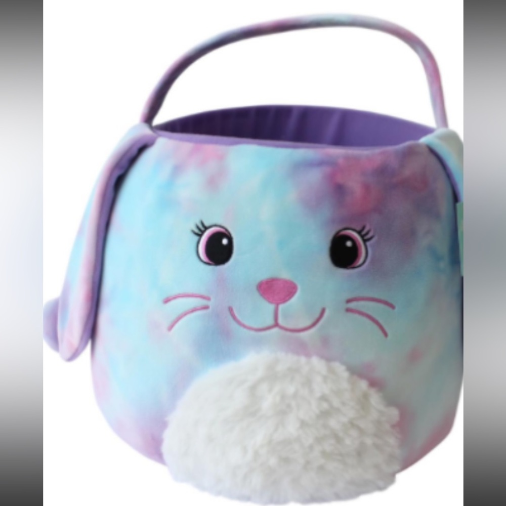 Colorful Bunny Plush Basket